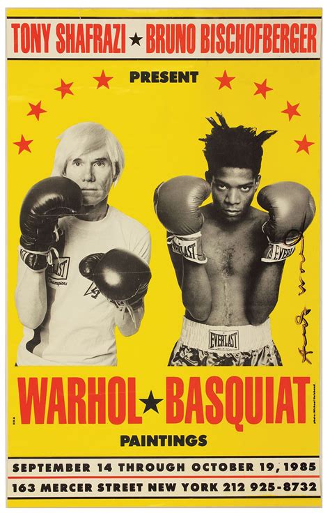 Lot Detail - Andy Warhol Signed Original Exhibition Poster With Jean-Michel Basquiat