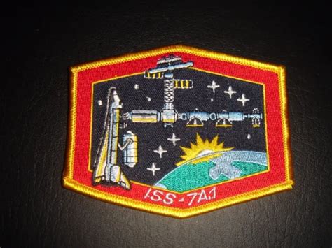 NOS NASA SPACE Shuttle Era International Space Station Iss-7A.1 Iron On Patch $4.25 - PicClick