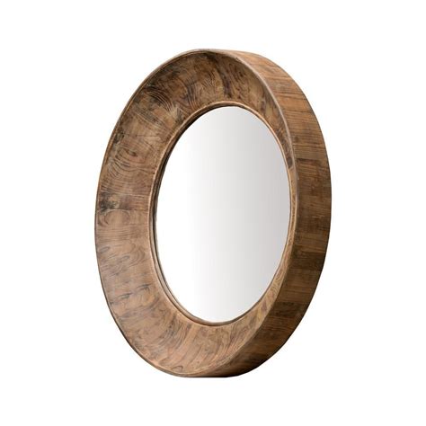 20 Inspirations Round Wood Framed Mirrors