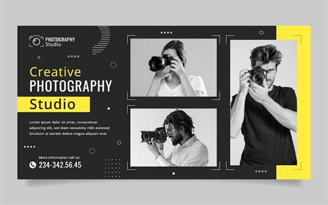 Free Vector | Minimal photography studio facebook template