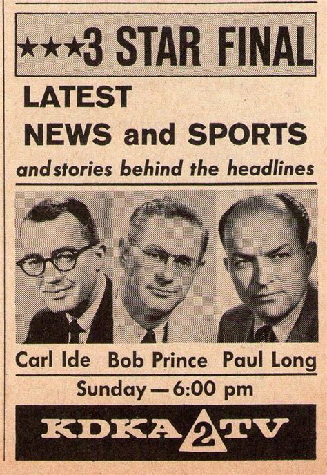 What a line-up. These guys knew how to party too. KDKA-TV, Pittsburgh, PA | Pittsburgh pa ...