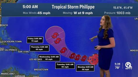 Tropical Storm Philippe expected to strengthen over next few days