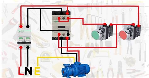 single phase motor connection with magnetic contactor wiring diagram ...