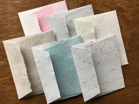 Assorted Envelope and Card Set of 6/ Recycled Paper Envelope & Card ...