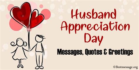 Husband Appreciation Day Messages, Quotes & Greetings