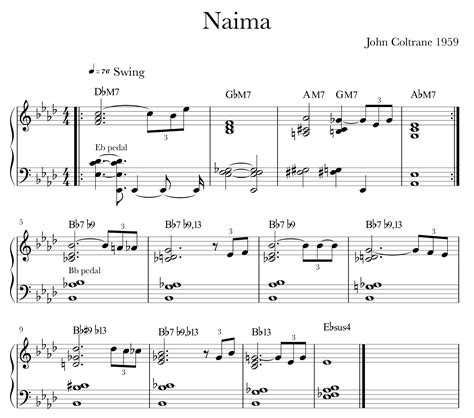 Naima John Coltrane | Jazz For Piano