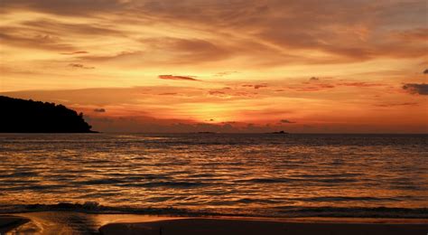 Sunset from the beach on Langkawi, Malaysia : r/backpacking