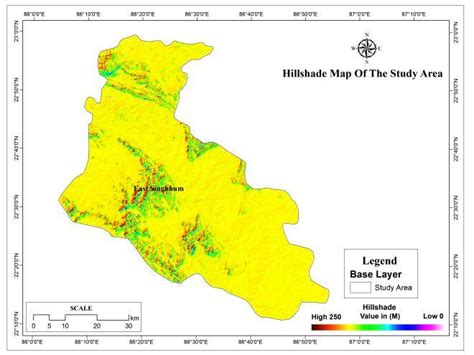 Hillshade Map of the Study Area | Download Scientific Diagram