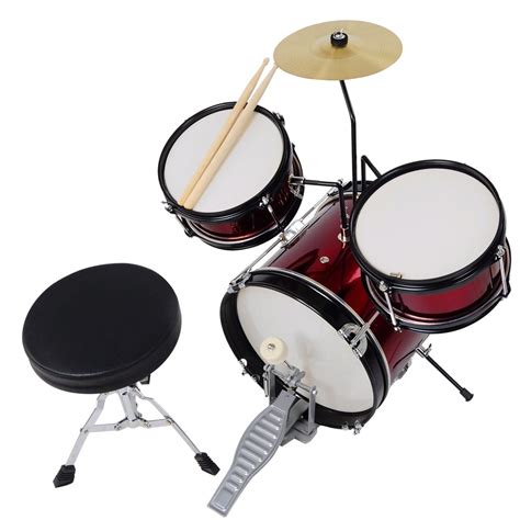 3pcs 12" Junior Kids Child Drum Set Kit Musical Instrument w/ Sticks ...