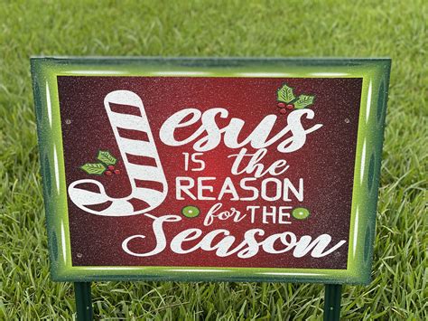 Jesus is the Reason Sign Christmas Outdoor Decor – Yard Art Decor and ...