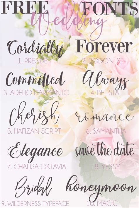 Free wedding fonts,10 free wedding fonts that you can use in Cricut ...