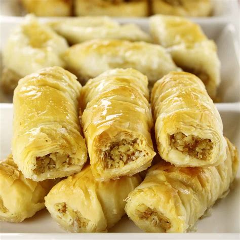 Baklava Rolls Recipe - Turkish Sweet Rolls by Archana's Kitchen