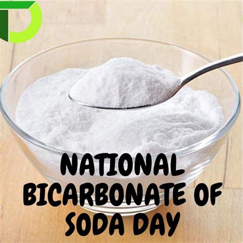 Nation bicarbonate of soda day | Baking soda, Baking ingredients, Cookie dough