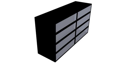 Ikea black 8 drawer dresser | 3D Warehouse