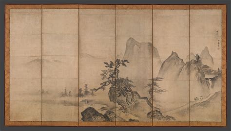 Traditionally attributed to Tenshō Shūbun | Mountain Landscape | Japan ...
