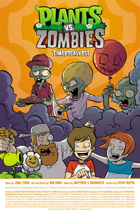 Plants vs. Zombies - Read free Comics online!: Plants vs. Zombies: Timepocalypse Issue #1