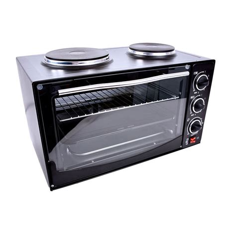 Healthy Choice EO421 34L Portable Electric Oven w/Dual Hot Plate ...