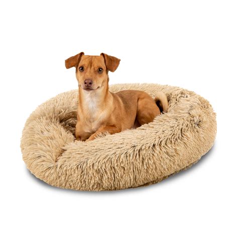 Best Choice Donut Calming Dog Pet Dog Bed, Medium, Brown - Walmart.com ...