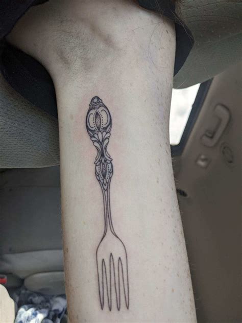 Fork tattoo | Small tattoo designs, Body art tattoos, Tattoos