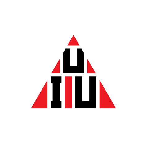 UIU triangle letter logo design with triangle shape. UIU triangle logo ...