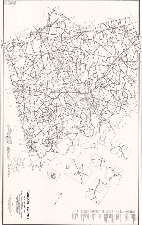 1972 Road Map of Robeson County, North Carolina