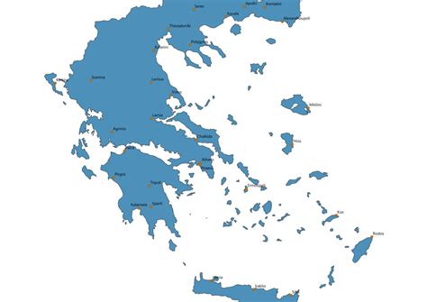 Map of Greece With Cities - Greece Cities Map