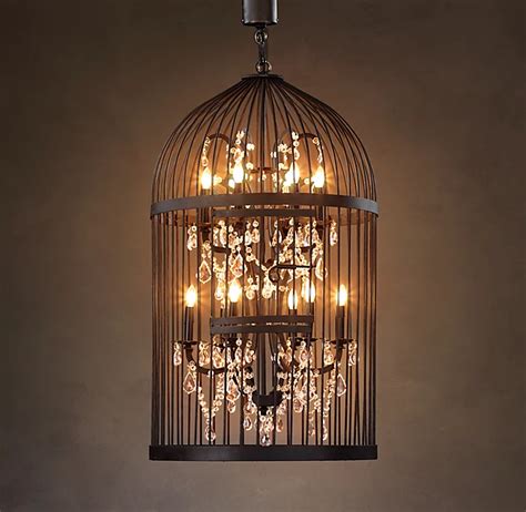 Vintage Birdcage Chandelier 24"