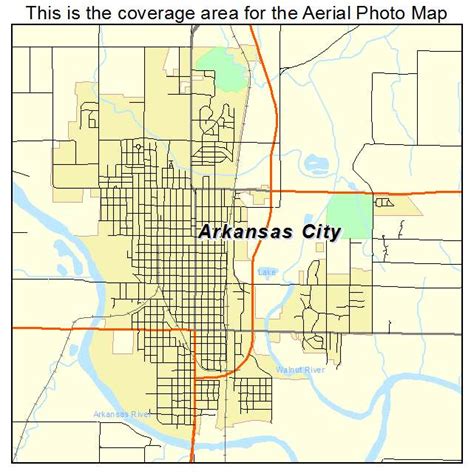 Aerial Photography Map of Arkansas City, KS Kansas