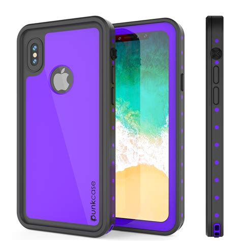 iPhone XR Waterproof IP68 Case, Punkcase [Purple] [StudStar Series] [S ...