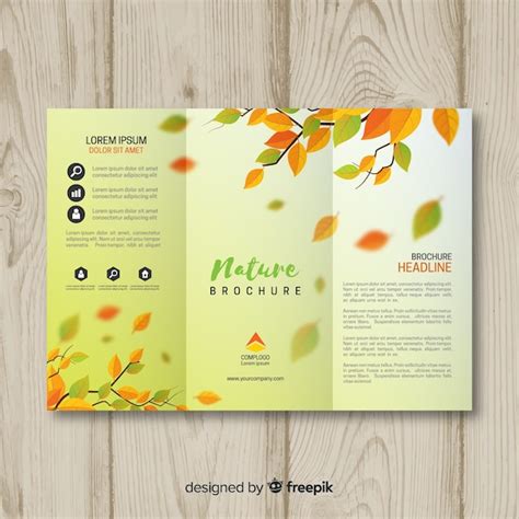 Free Vector | Triflod nature brochure template