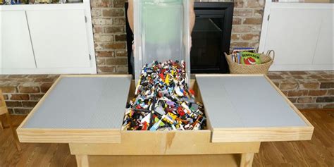 DIY Sliding Lego Table Keeps All Those Bricks in One Place