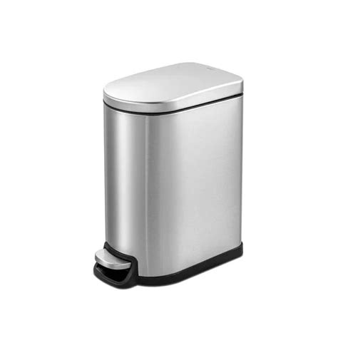 Stainless Steel Step On Trash Can | Bathroom trash can, Trash can, Canning