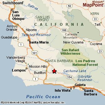 Santa Ynez, California Area Map & More