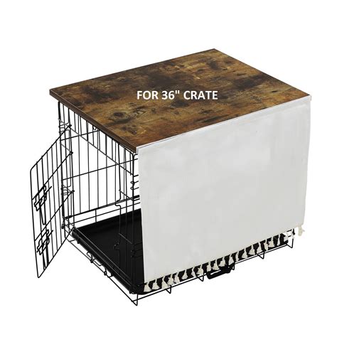 AMAN Dog Crate Rustic Style Dog Kennel Topper For 36 inch crate for sale | Mesa, AZ | Nellis Auction