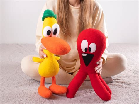 Pato Duck Pocoyo Plush, Pato is a Yellow Duck, Custom Toys, Handmade ...