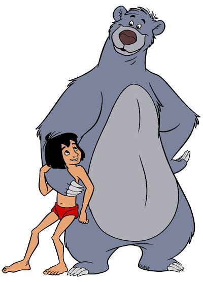 Mowgli happily growing up in the jungle under the protection of Baloo the bear. | Jungle book ...