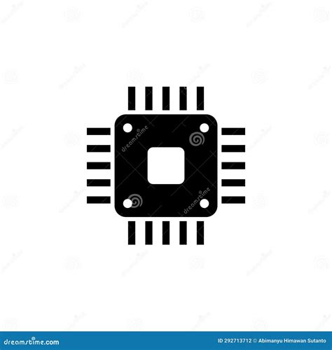 Chip icon vector stock vector. Illustration of digital - 292713712