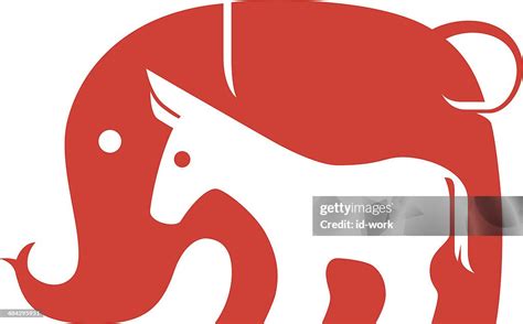 Elephant And Donkey Symbol High-Res Vector Graphic - Getty Images