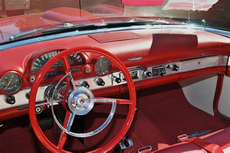 The cabin of a 1950's Ford Thunderbird. Photograph by Daniel Ladd - Pixels