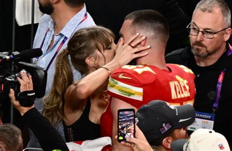 Taylor Swift And Travis Kelce Celebrate Chiefs' Super Bowl With Kisses