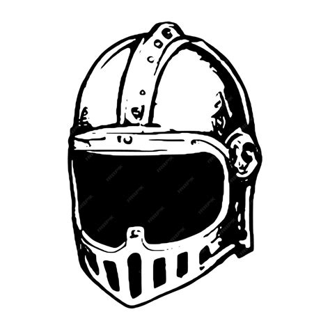 Premium Vector | Hand drawn a medieval helmet