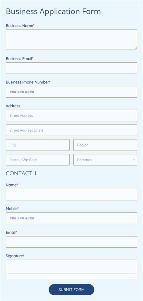 Free Business Application Form Templates | 123FormBuilder