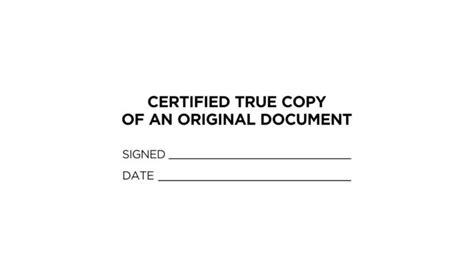 Certified True Copy Stamp