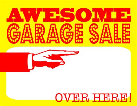 DIY Printable Awesome Garage Sale Signs