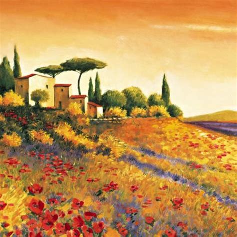 country art pictures | Tuscan art, Landscape paintings, Italy painting