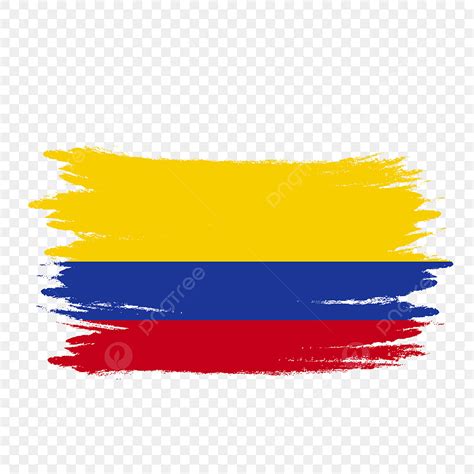 Cepillo Pintado De Acuarela Transparente De Bandera De Colombia PNG ,dibujos Imágenes ...