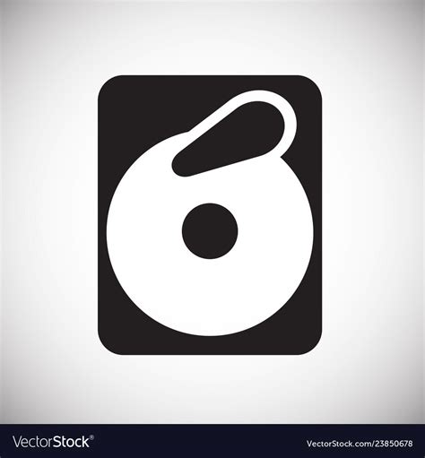 Data storage device icon on white background Vector Image