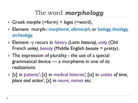 Morphology as a Part of Grammar - online presentation