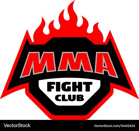 Mma fight club logo Royalty Free Vector Image - VectorStock