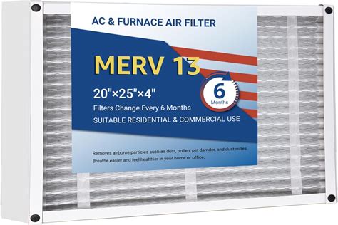 Amazon.com: 20x25x4 Air Filter, MERV 13 Collapsible, Pleated 4-Inch ...